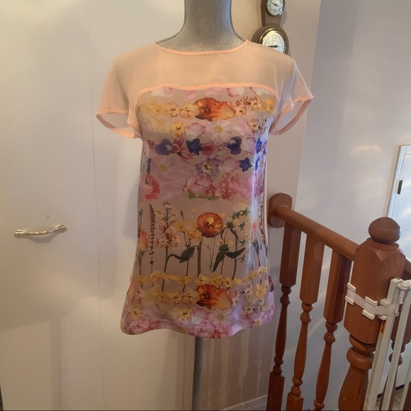 Ted Baker London Short Sleeve Floral Blouse - Picture 1 of 6